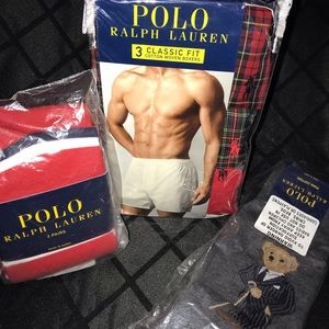 Ralph Lauren Polo Men’s Woven Boxers & Polo Socks!